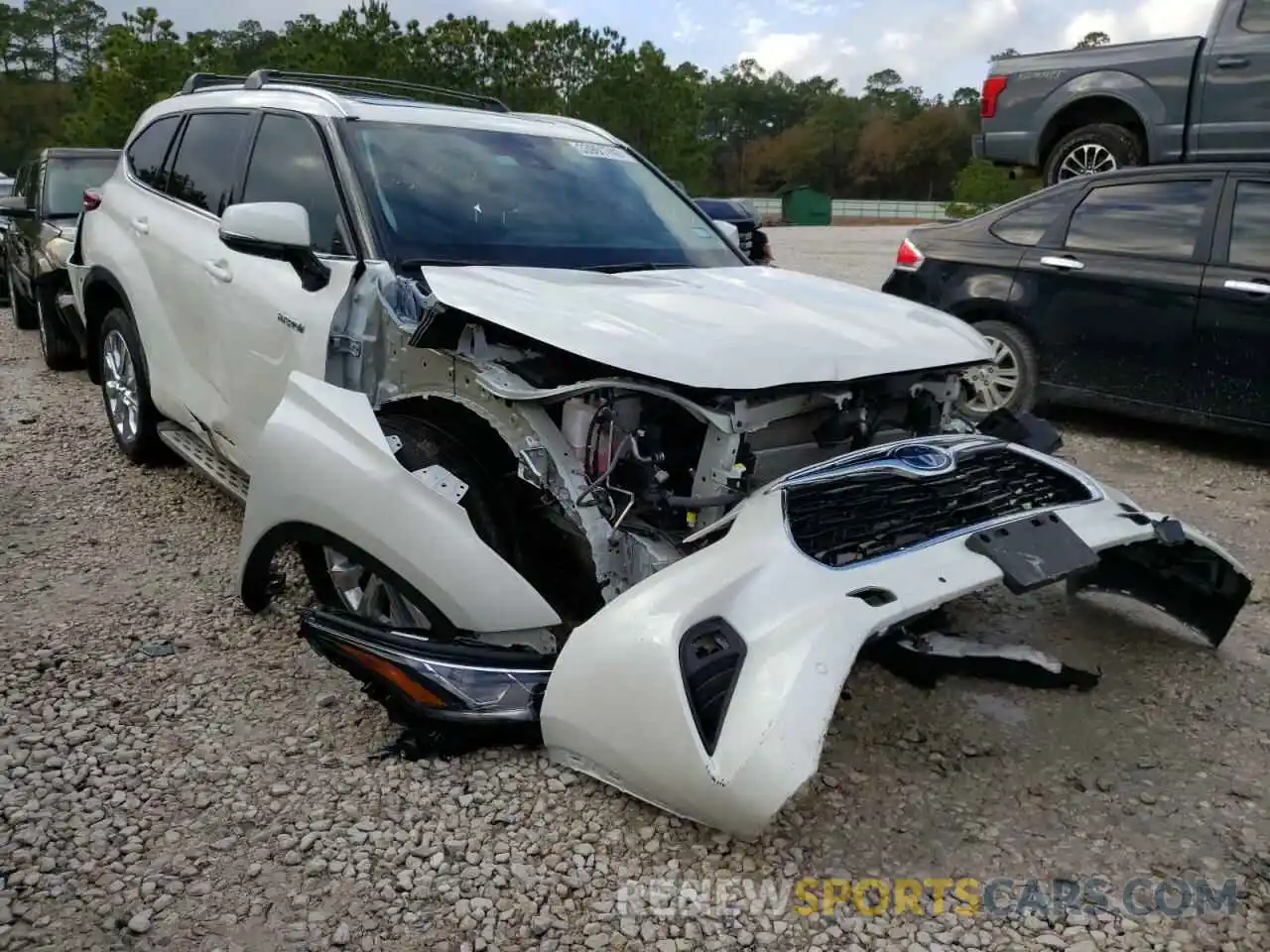 1 Photograph of a damaged car 5TDYARAH7MS508297 TOYOTA HIGHLANDER 2021