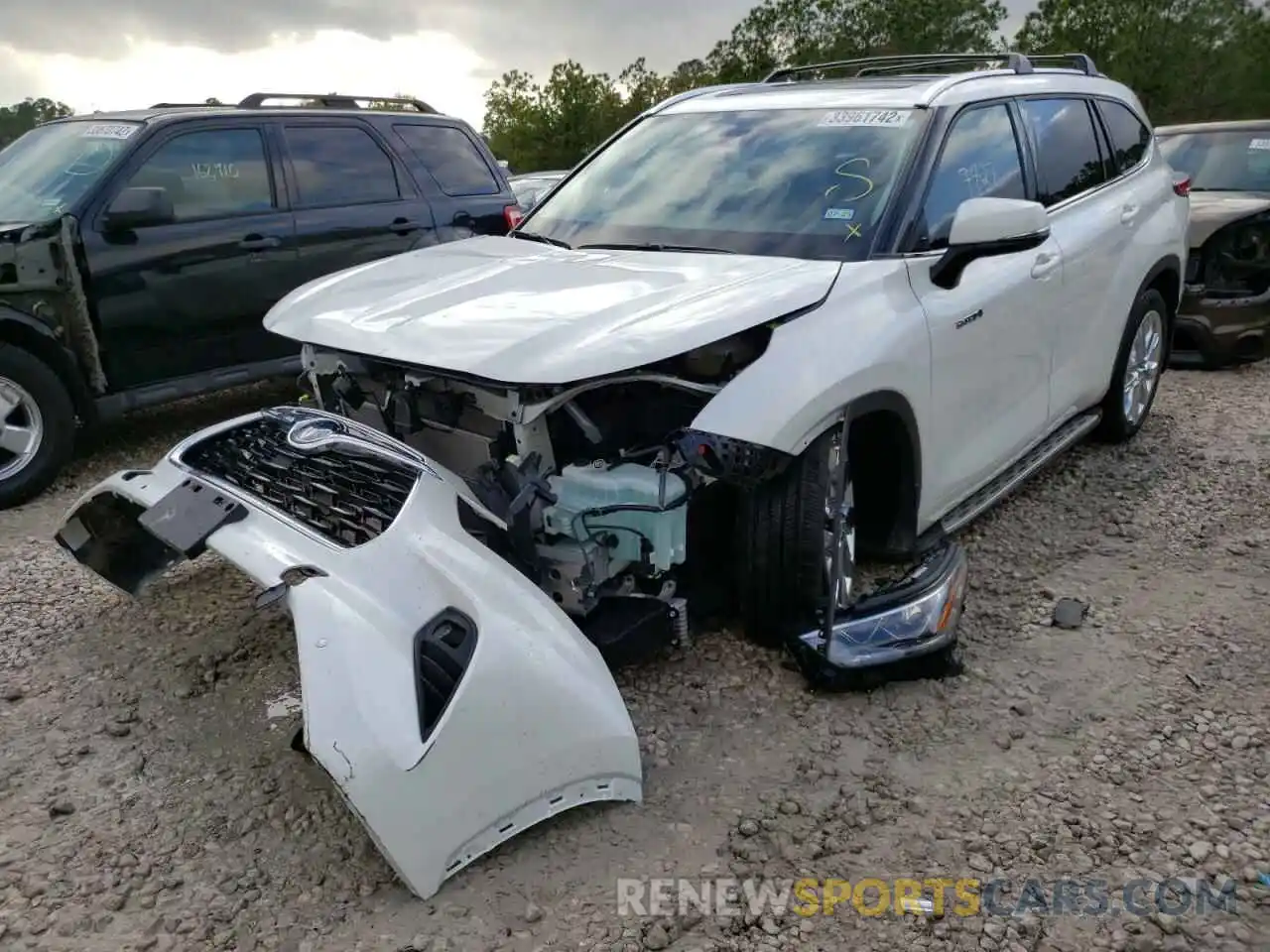 2 Photograph of a damaged car 5TDYARAH7MS508297 TOYOTA HIGHLANDER 2021