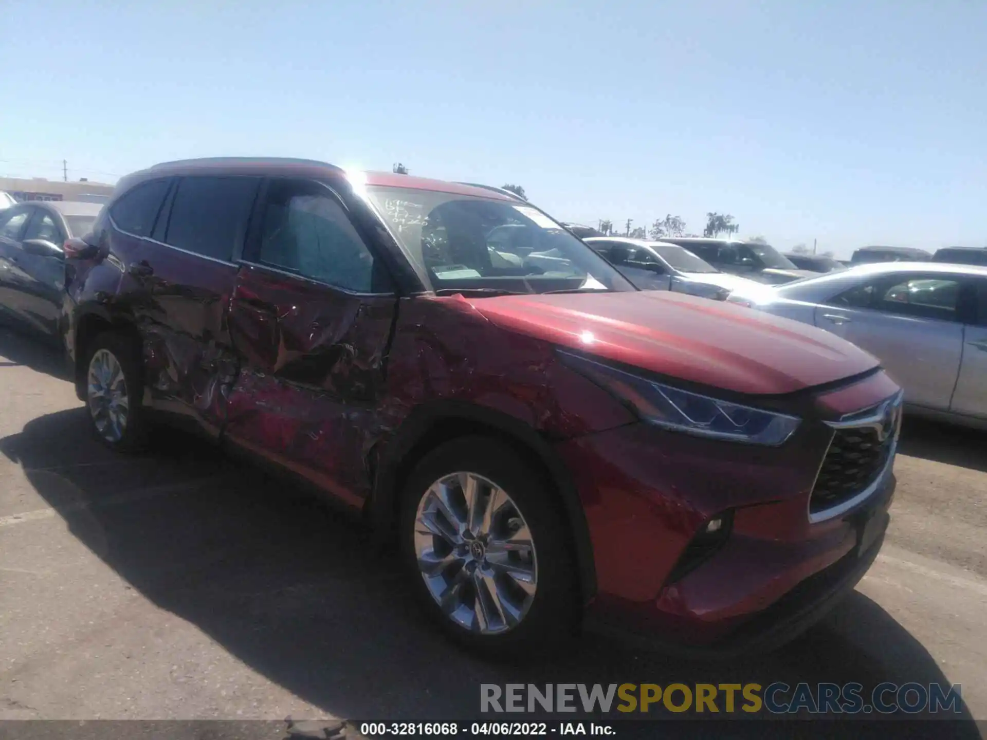 1 Photograph of a damaged car 5TDYARAH8MS505568 TOYOTA HIGHLANDER 2021