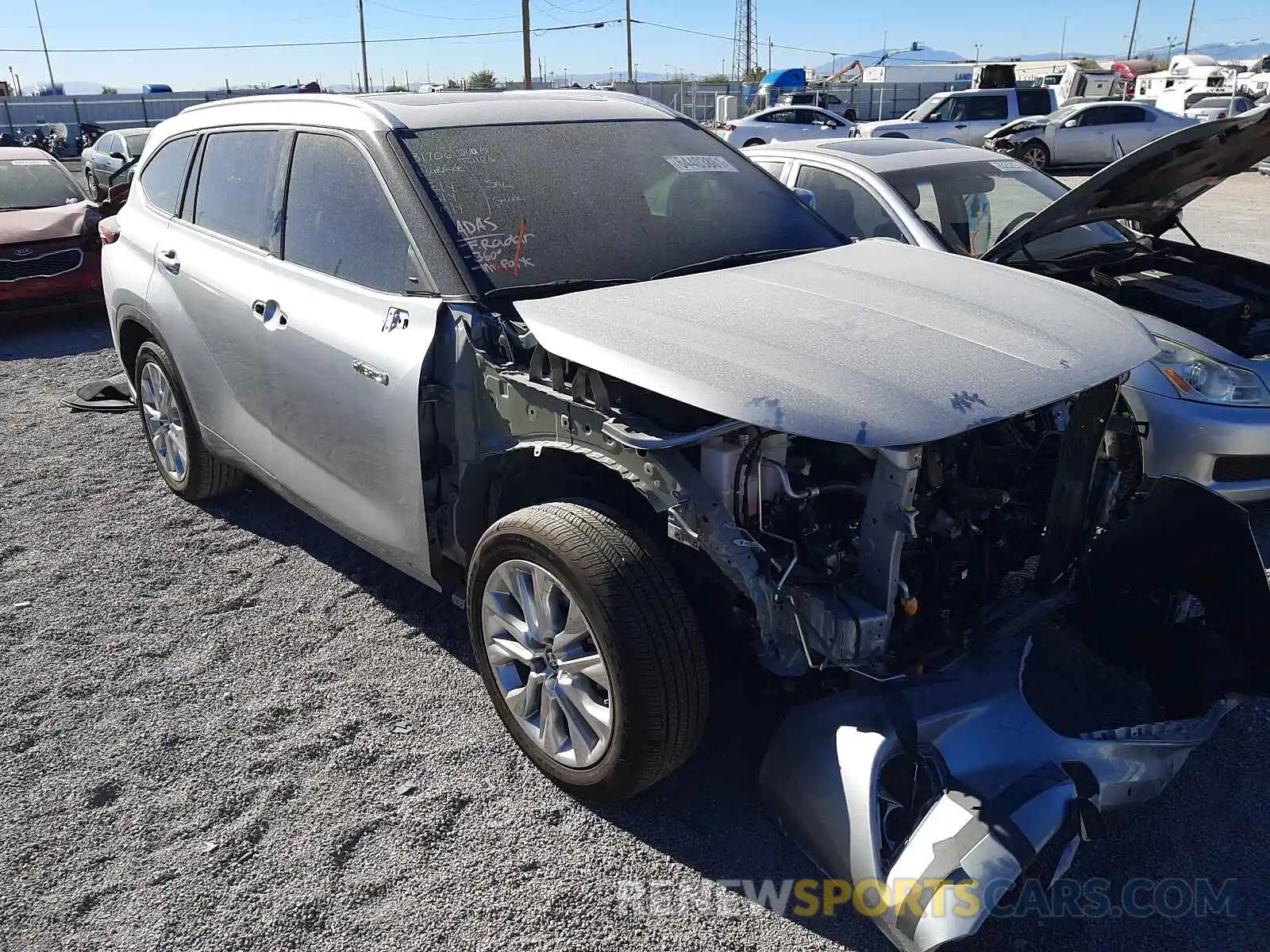 1 Photograph of a damaged car 5TDYARAH8MS508602 TOYOTA HIGHLANDER 2021