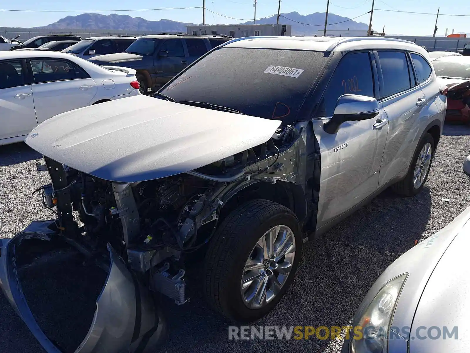 2 Photograph of a damaged car 5TDYARAH8MS508602 TOYOTA HIGHLANDER 2021