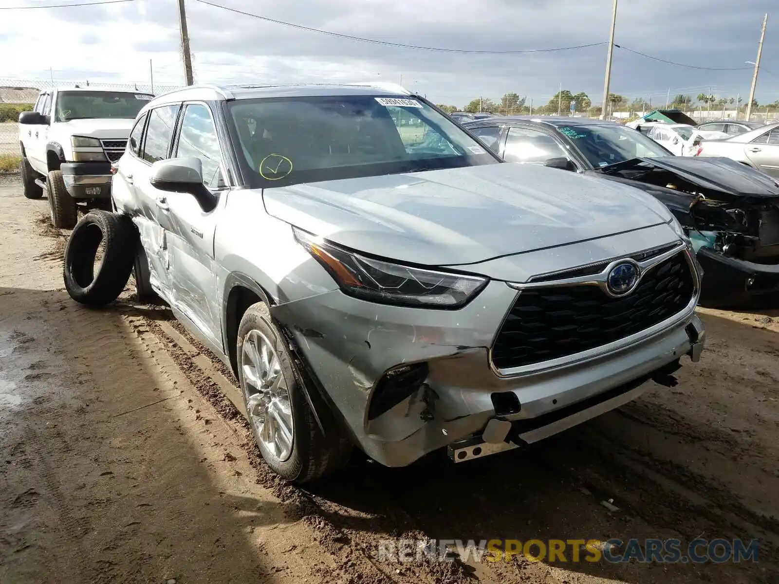 1 Photograph of a damaged car 5TDYARAHXMS004388 TOYOTA HIGHLANDER 2021