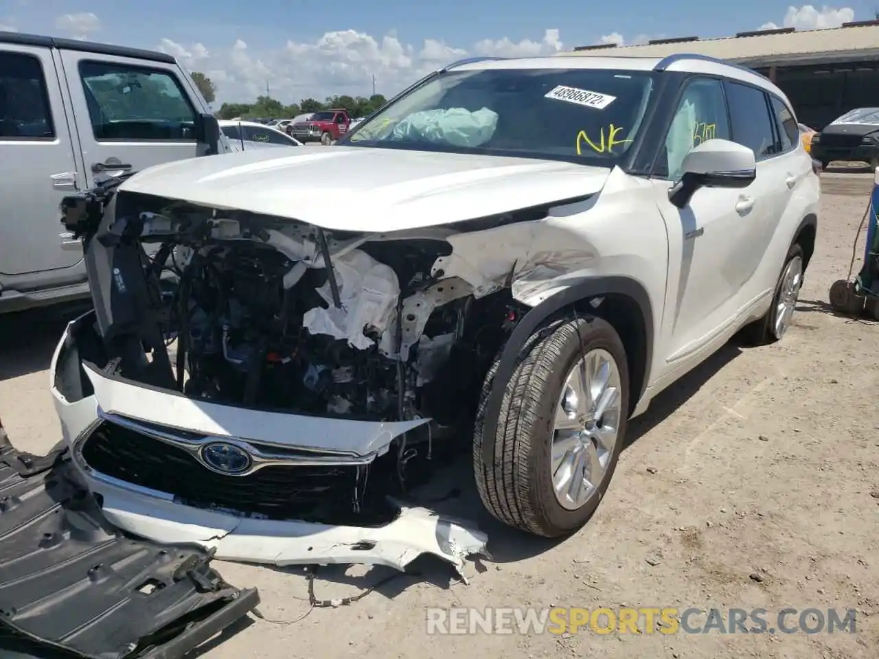 2 Photograph of a damaged car 5TDYARAHXMS008411 TOYOTA HIGHLANDER 2021