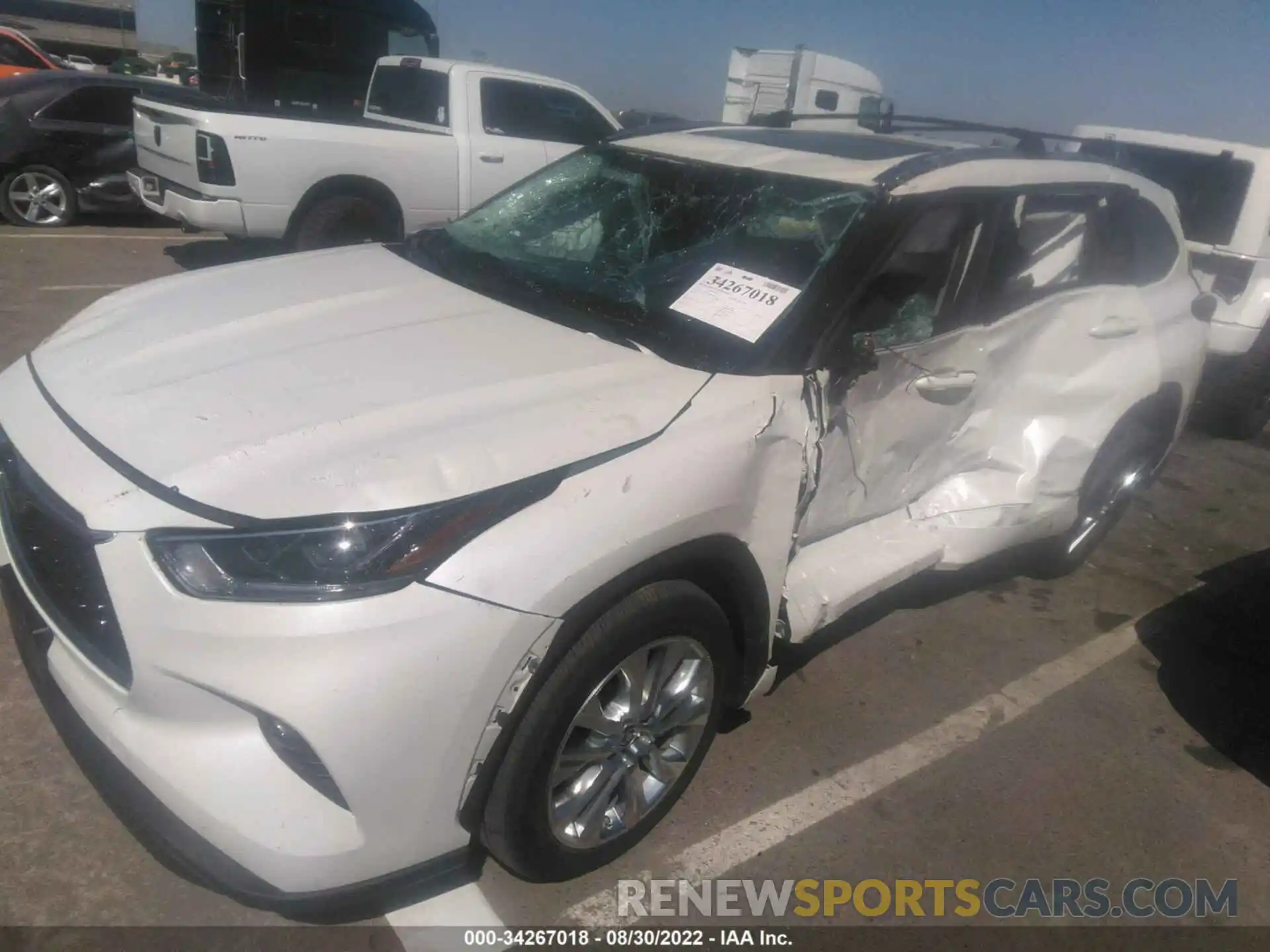 2 Photograph of a damaged car 5TDYARAHXMS504776 TOYOTA HIGHLANDER 2021