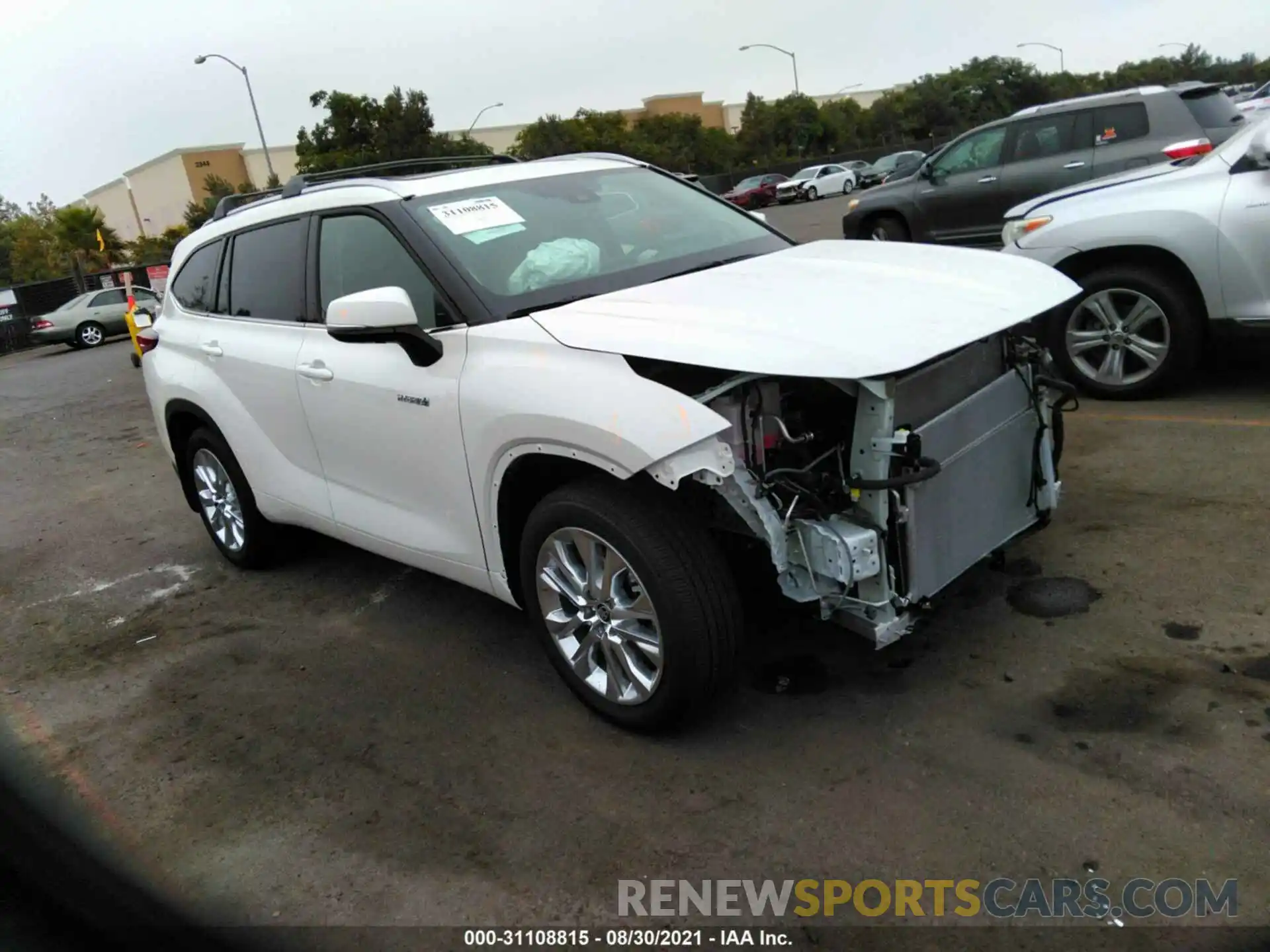 1 Photograph of a damaged car 5TDYARAHXMS506723 TOYOTA HIGHLANDER 2021