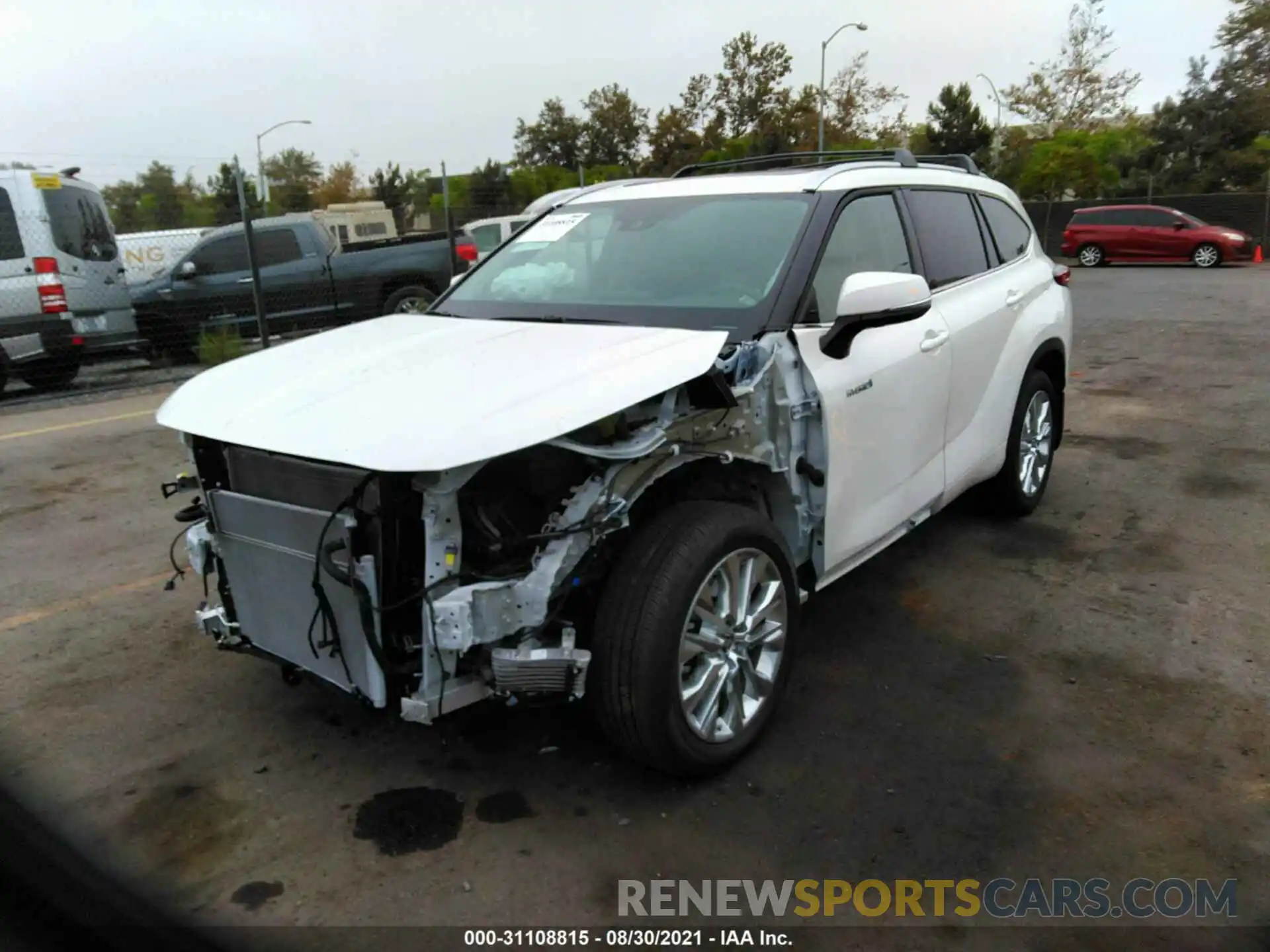 2 Photograph of a damaged car 5TDYARAHXMS506723 TOYOTA HIGHLANDER 2021