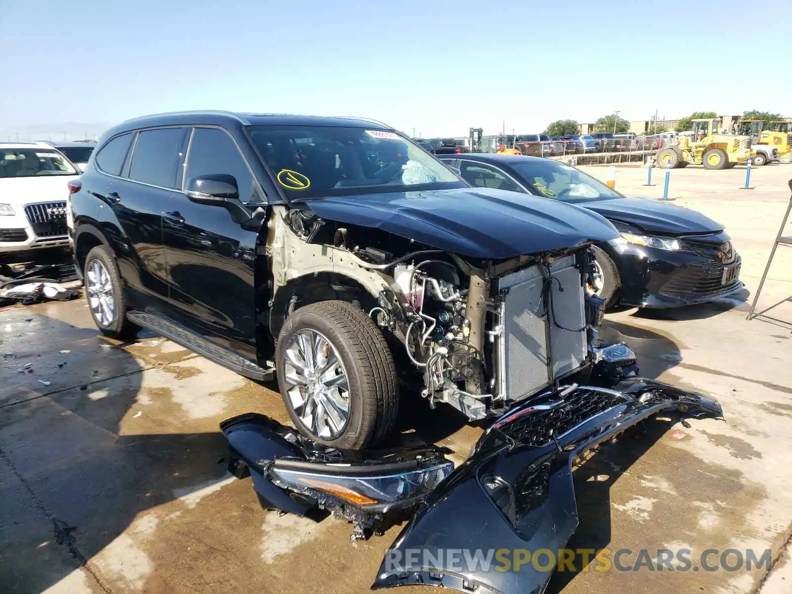 1 Photograph of a damaged car 5TDYZRAH0MS066679 TOYOTA HIGHLANDER 2021