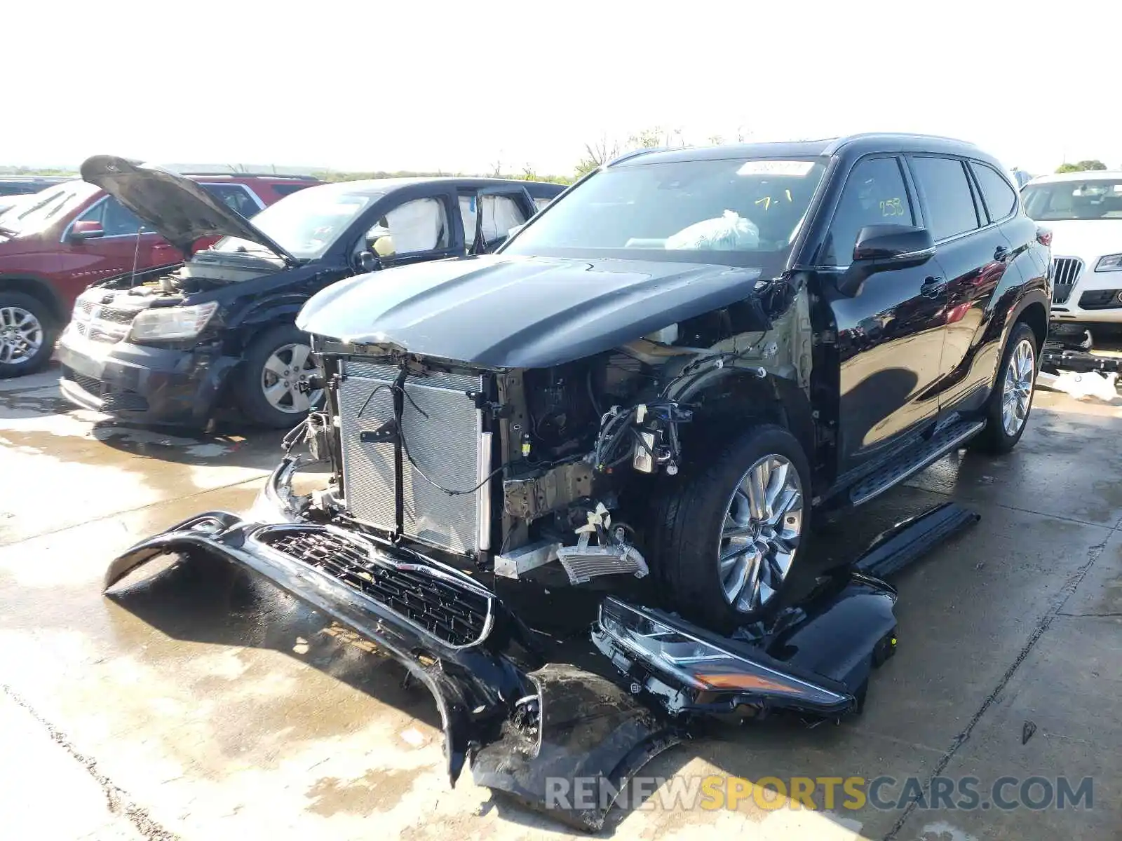 2 Фотография поврежденного автомобиля 5TDYZRAH0MS066679 TOYOTA HIGHLANDER 2021