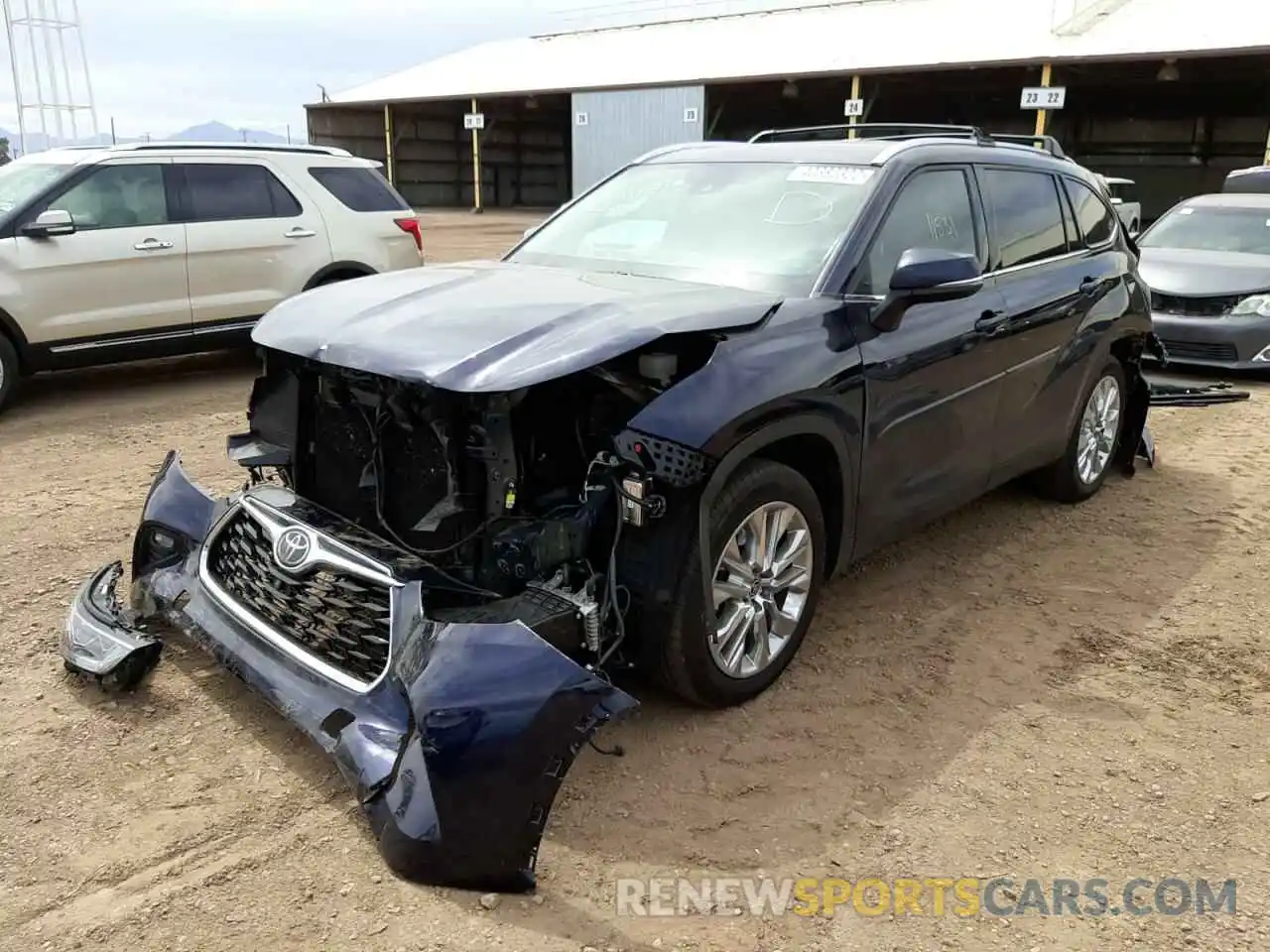 2 Photograph of a damaged car 5TDYZRAH0MS516072 TOYOTA HIGHLANDER 2021