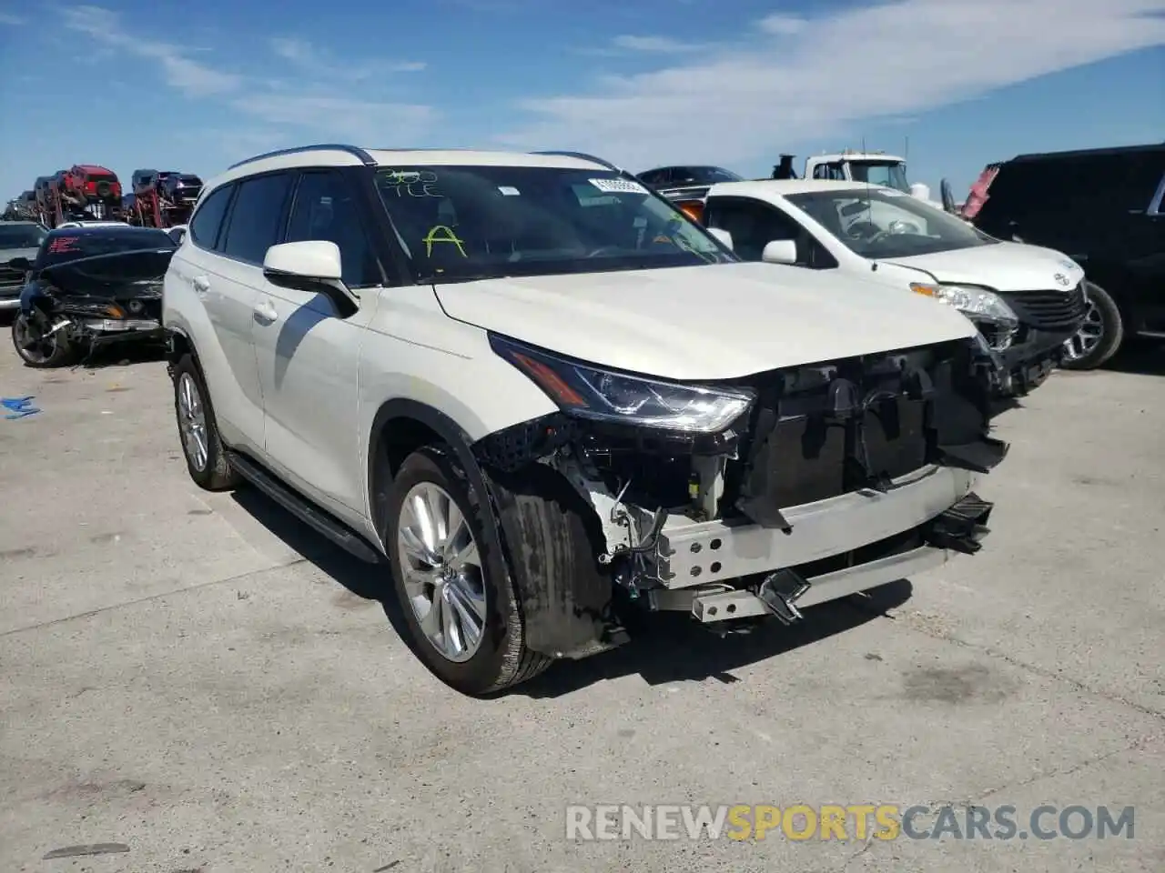 1 Photograph of a damaged car 5TDYZRAH0MS516928 TOYOTA HIGHLANDER 2021