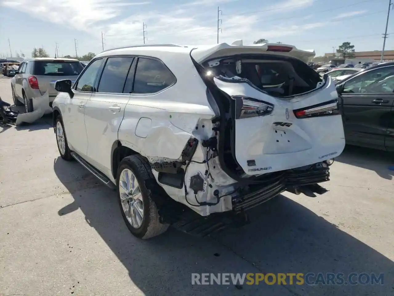 3 Photograph of a damaged car 5TDYZRAH0MS516928 TOYOTA HIGHLANDER 2021