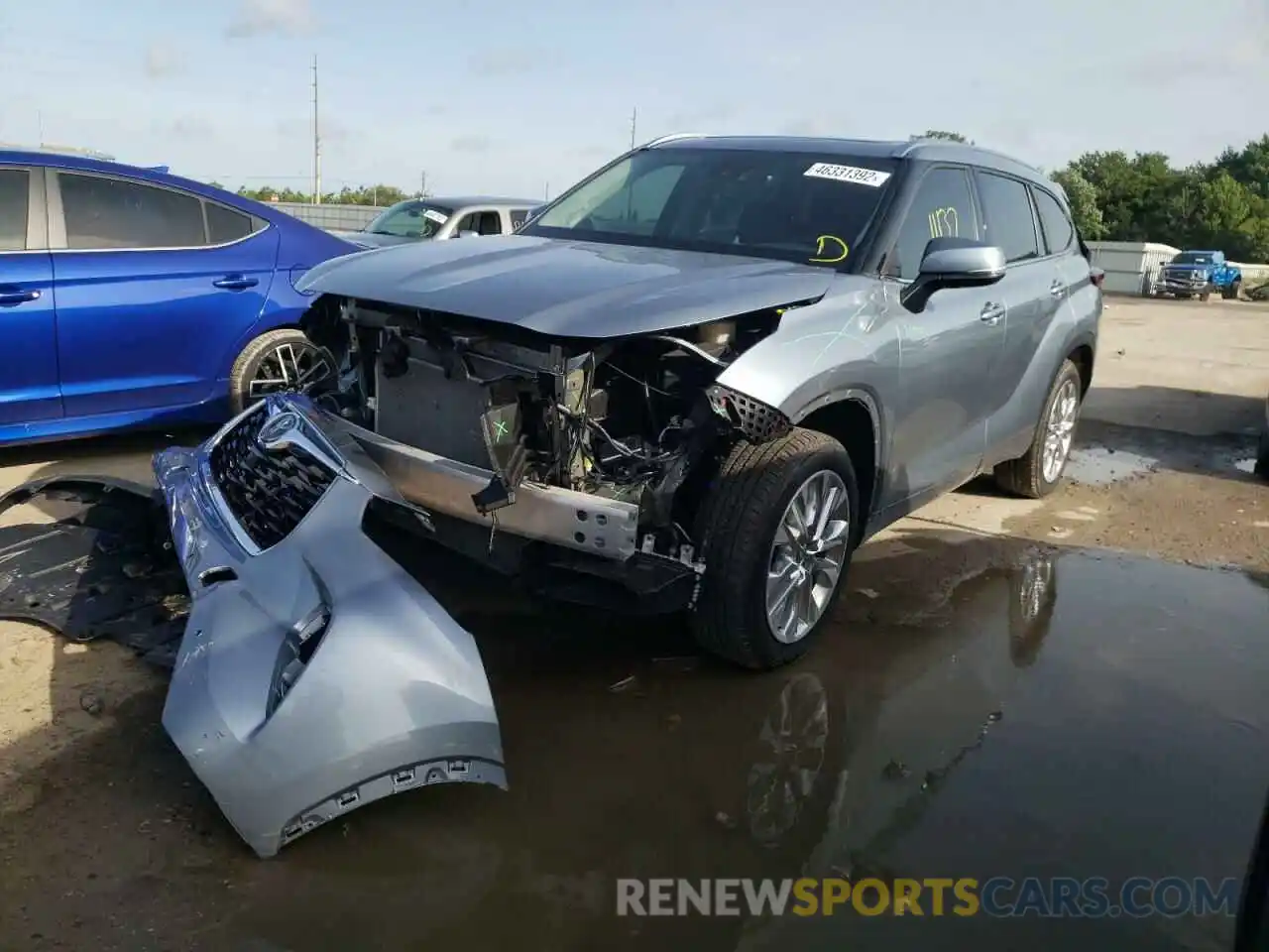 2 Photograph of a damaged car 5TDYZRAH1MS069963 TOYOTA HIGHLANDER 2021