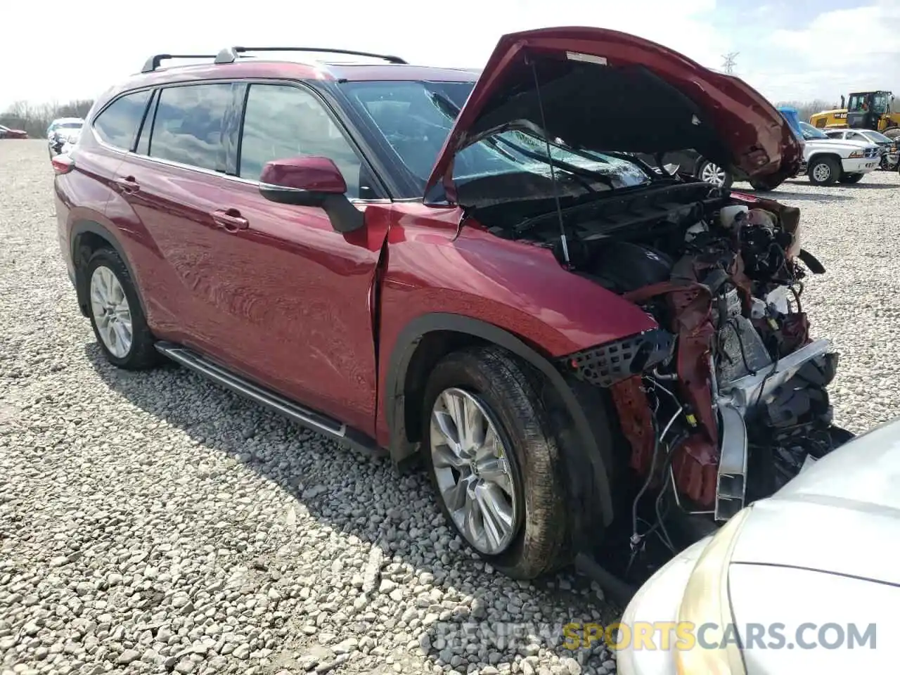 1 Photograph of a damaged car 5TDYZRAH1MS077044 TOYOTA HIGHLANDER 2021