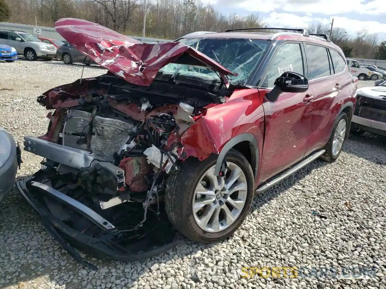 2 Photograph of a damaged car 5TDYZRAH1MS077044 TOYOTA HIGHLANDER 2021