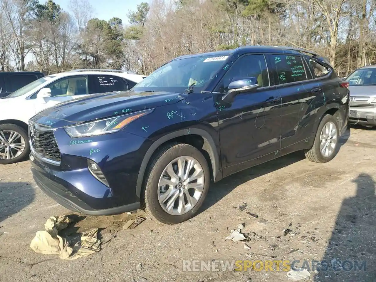 1 Photograph of a damaged car 5TDYZRAH2MS535979 TOYOTA HIGHLANDER 2021