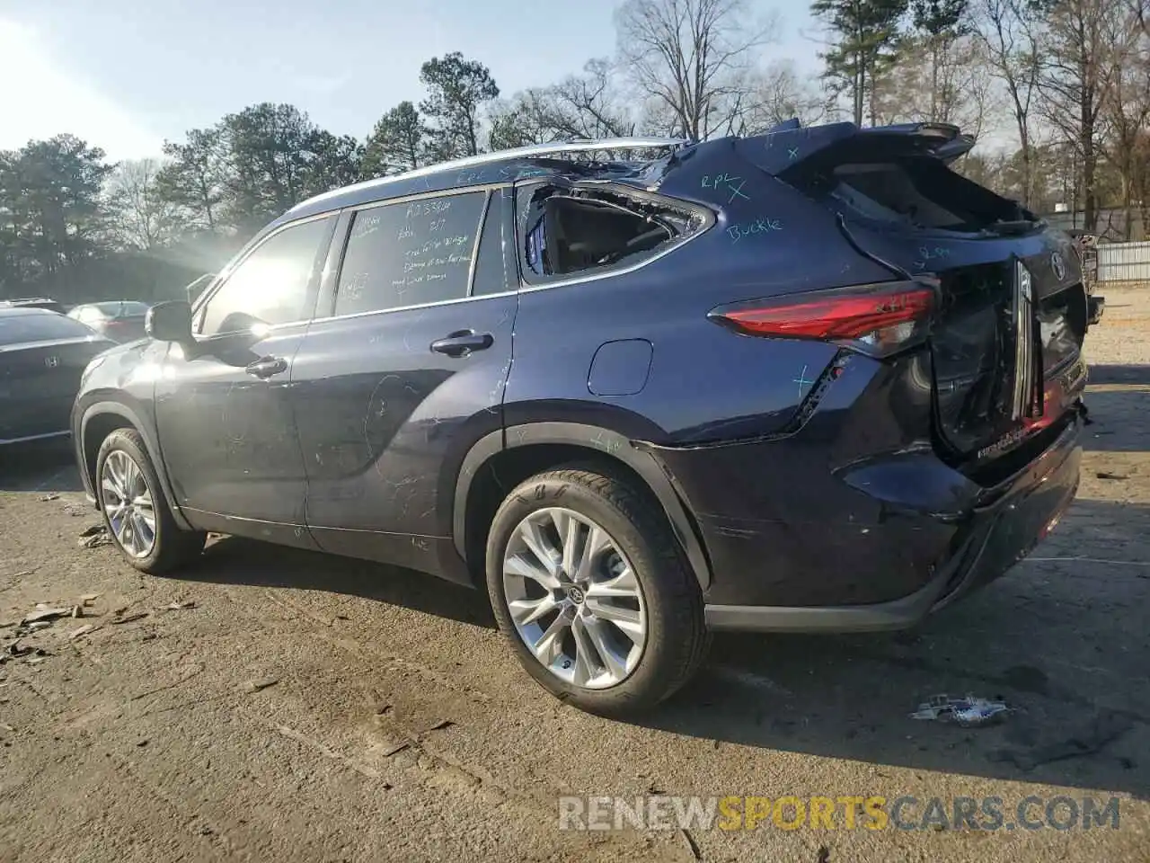 2 Photograph of a damaged car 5TDYZRAH2MS535979 TOYOTA HIGHLANDER 2021