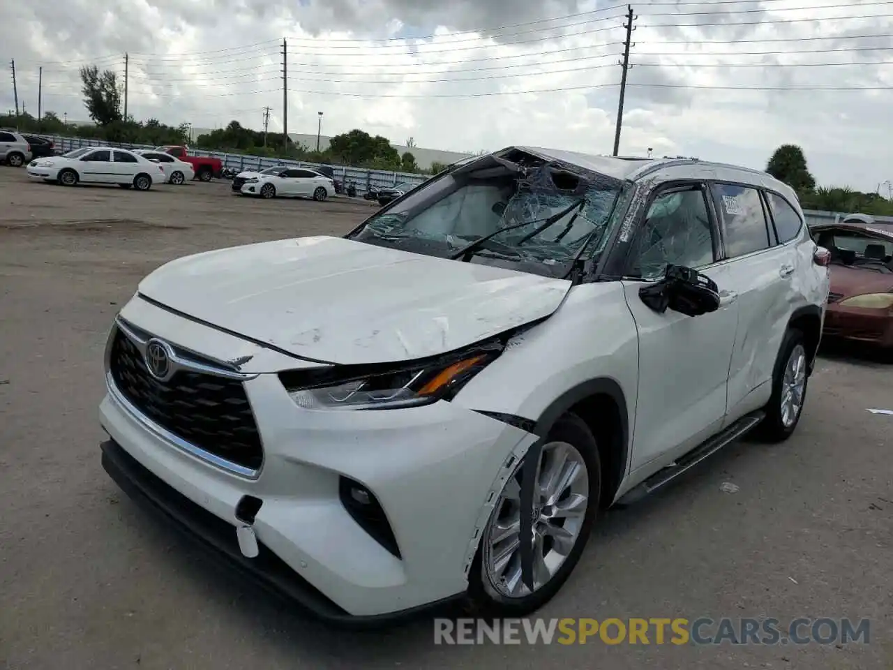 2 Photograph of a damaged car 5TDYZRAH4MS533988 TOYOTA HIGHLANDER 2021