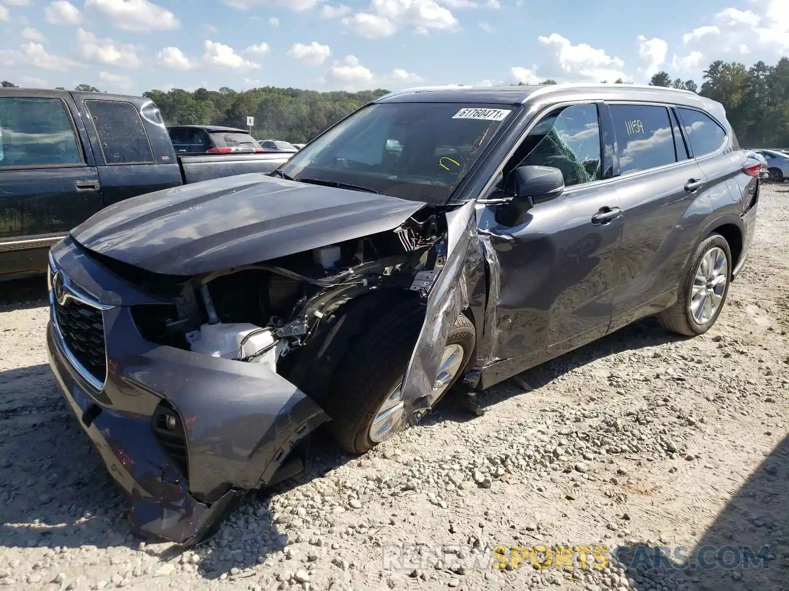 2 Photograph of a damaged car 5TDYZRAH5MS526774 TOYOTA HIGHLANDER 2021