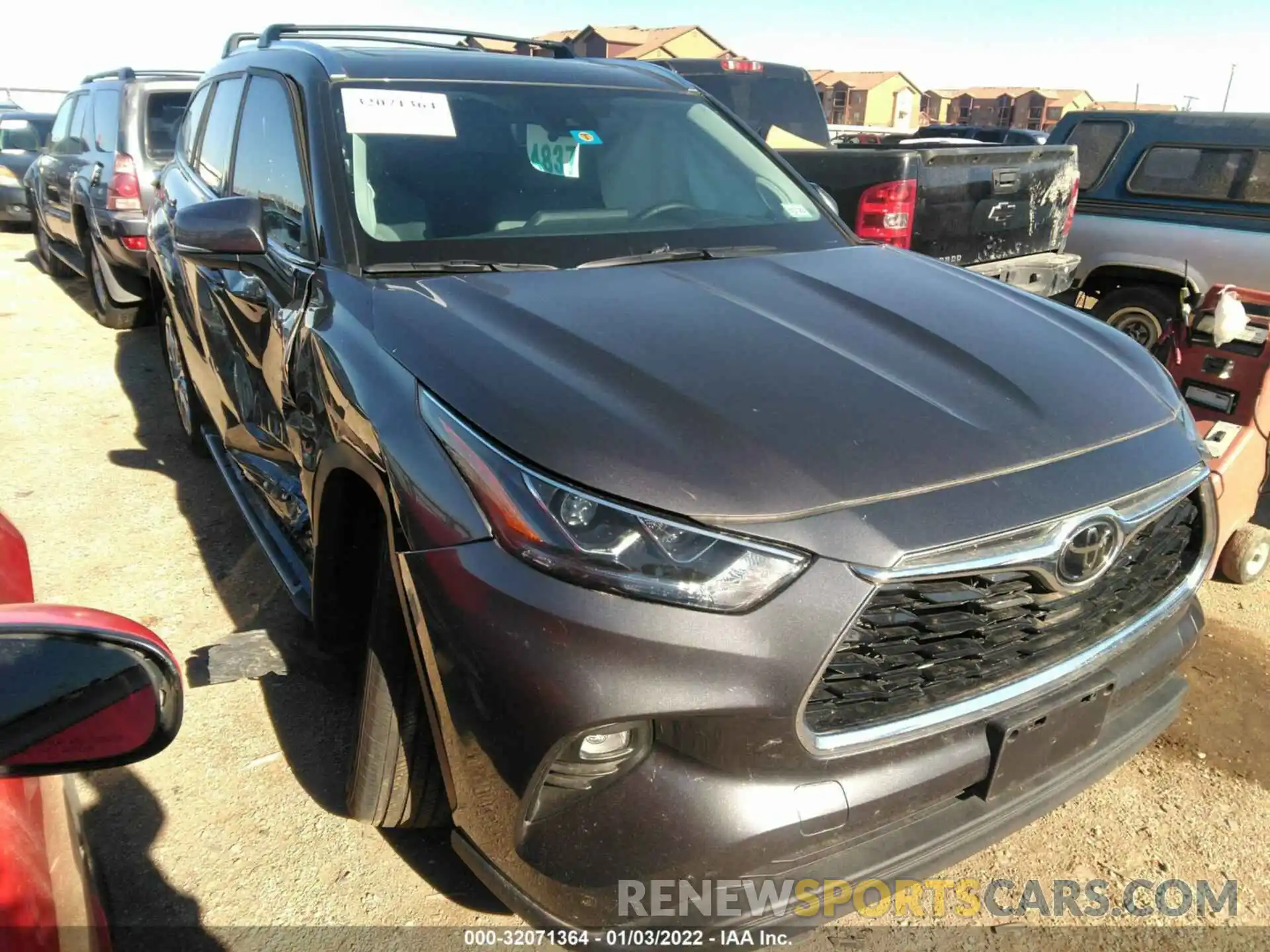 1 Photograph of a damaged car 5TDYZRAH6MS526315 TOYOTA HIGHLANDER 2021