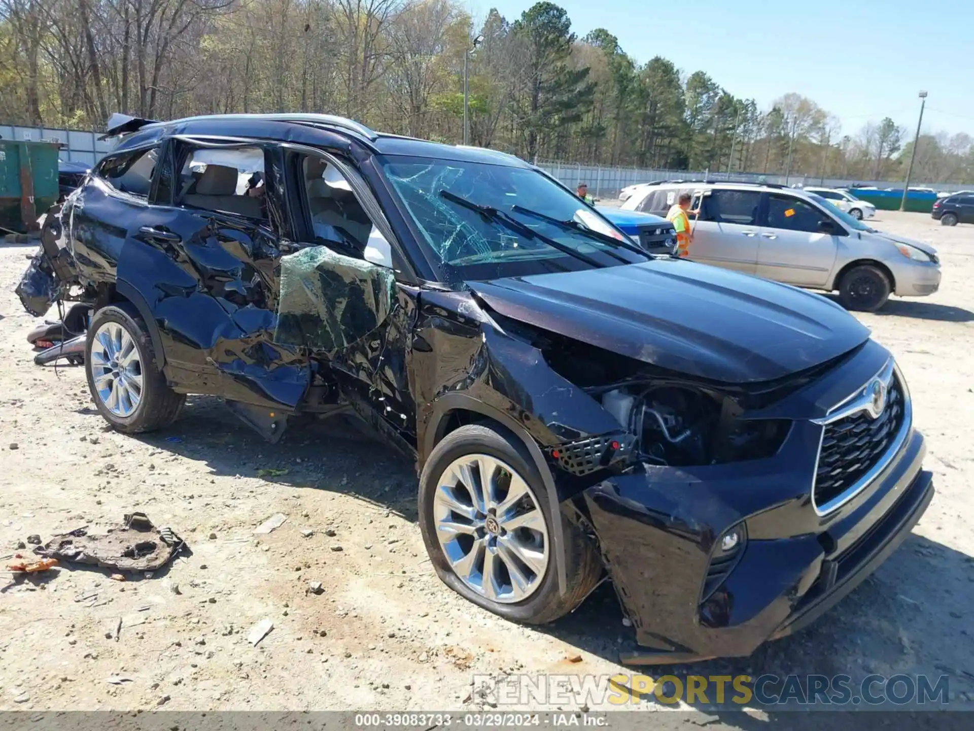 1 Photograph of a damaged car 5TDYZRAH7MS048213 TOYOTA HIGHLANDER 2021