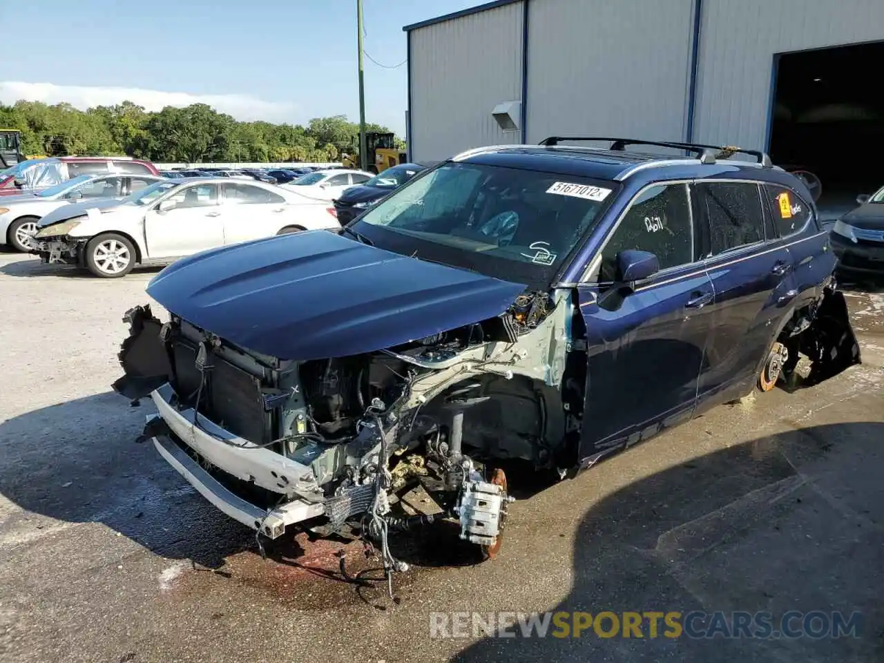 2 Photograph of a damaged car 5TDYZRAH9MS055261 TOYOTA HIGHLANDER 2021