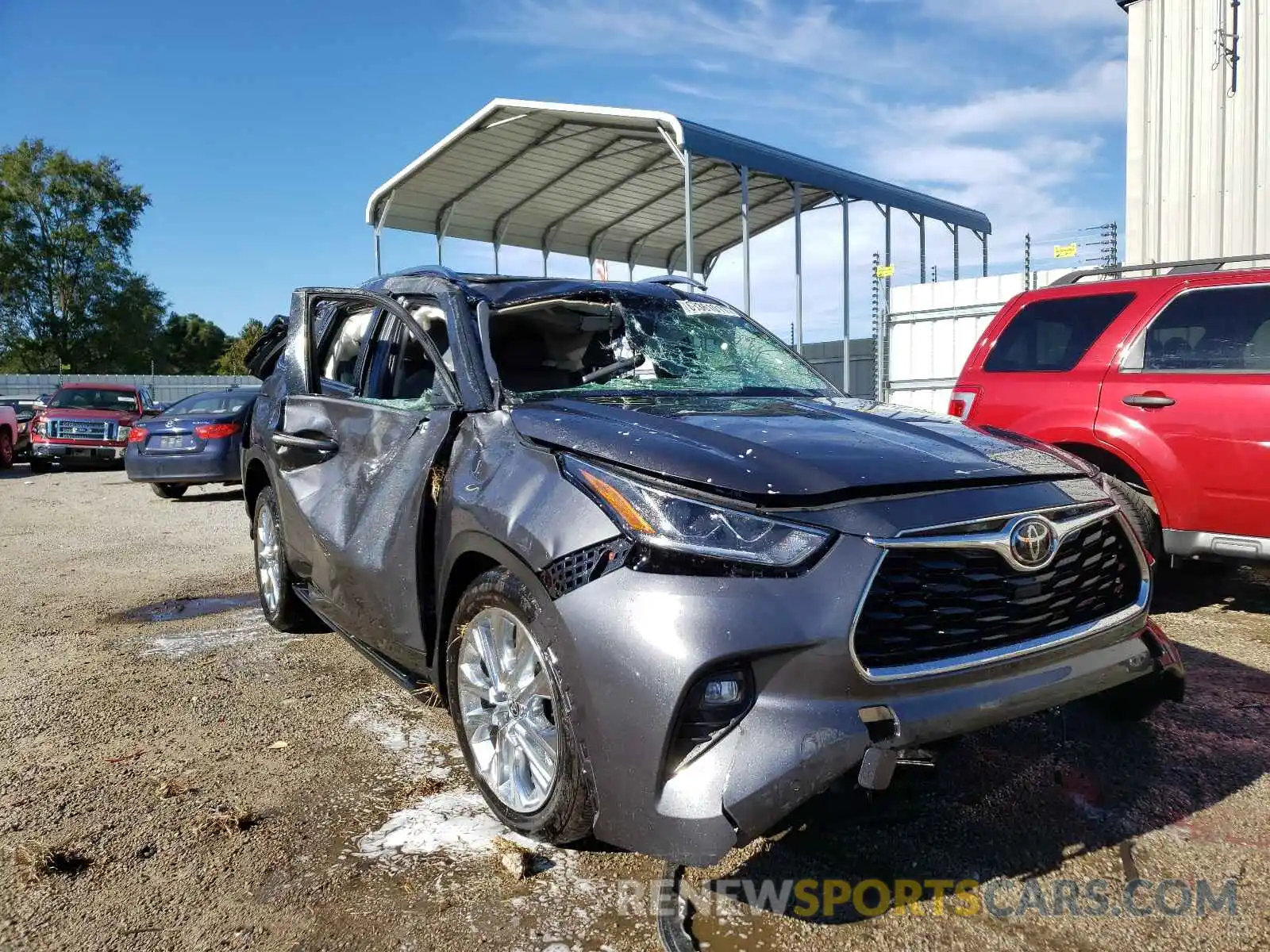 1 Photograph of a damaged car 5TDYZRAH9MS520038 TOYOTA HIGHLANDER 2021