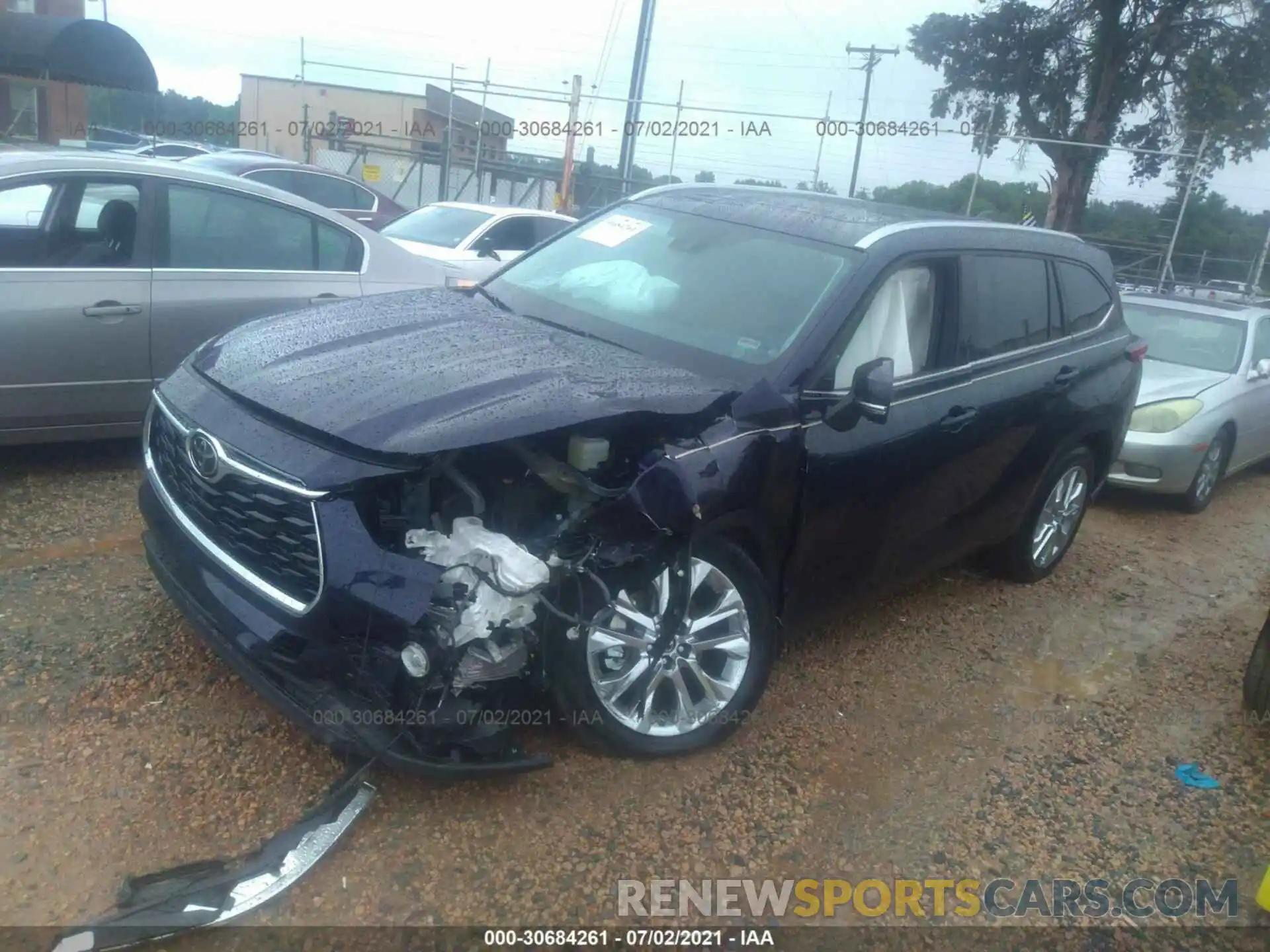 2 Photograph of a damaged car 5TDYZRAHXMS531114 TOYOTA HIGHLANDER 2021