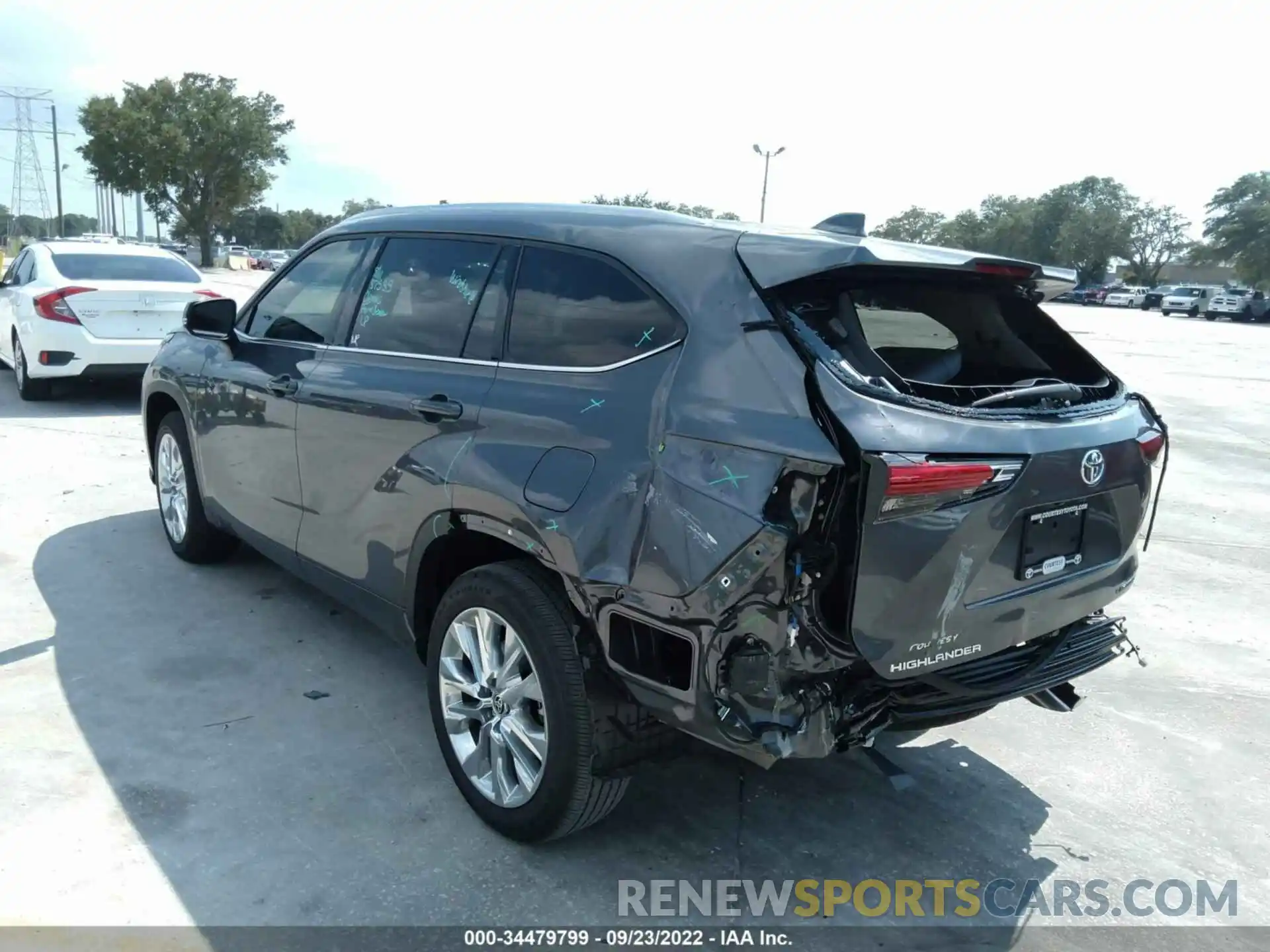 3 Photograph of a damaged car 5TDYZRAHXMS533137 TOYOTA HIGHLANDER 2021