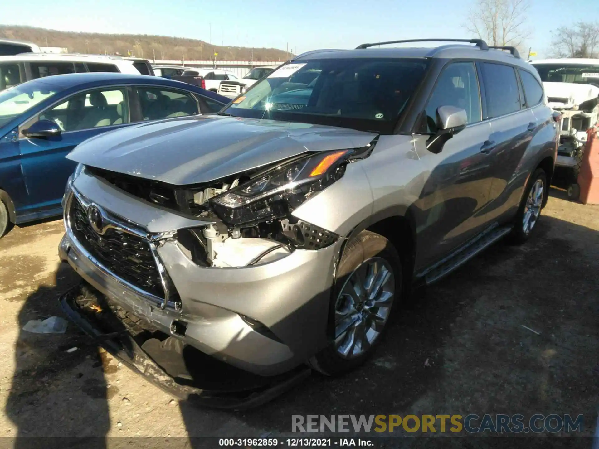 2 Photograph of a damaged car 5TDYZRAHXMS537754 TOYOTA HIGHLANDER 2021