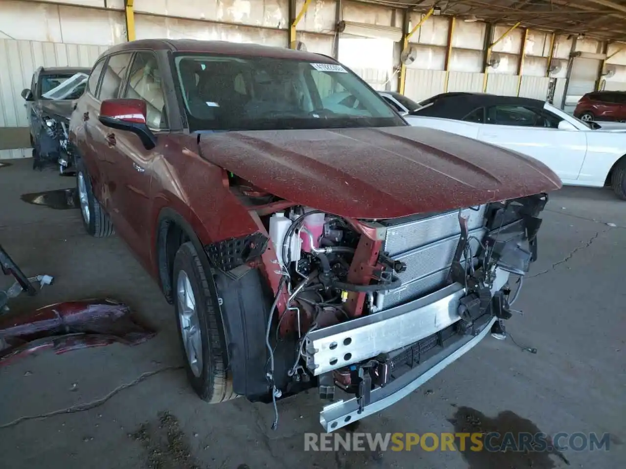 1 Photograph of a damaged car 5TDZARAH3MS010909 TOYOTA HIGHLANDER 2021