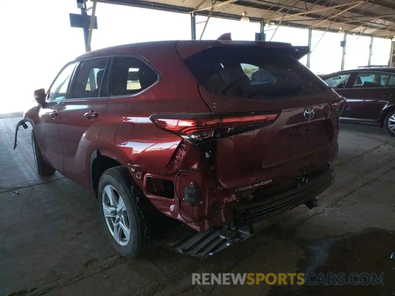 3 Photograph of a damaged car 5TDZARAH3MS010909 TOYOTA HIGHLANDER 2021