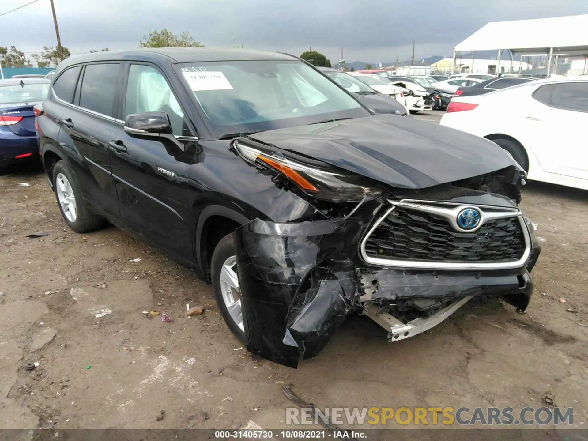 1 Photograph of a damaged car 5TDZARAH6MS505069 TOYOTA HIGHLANDER 2021