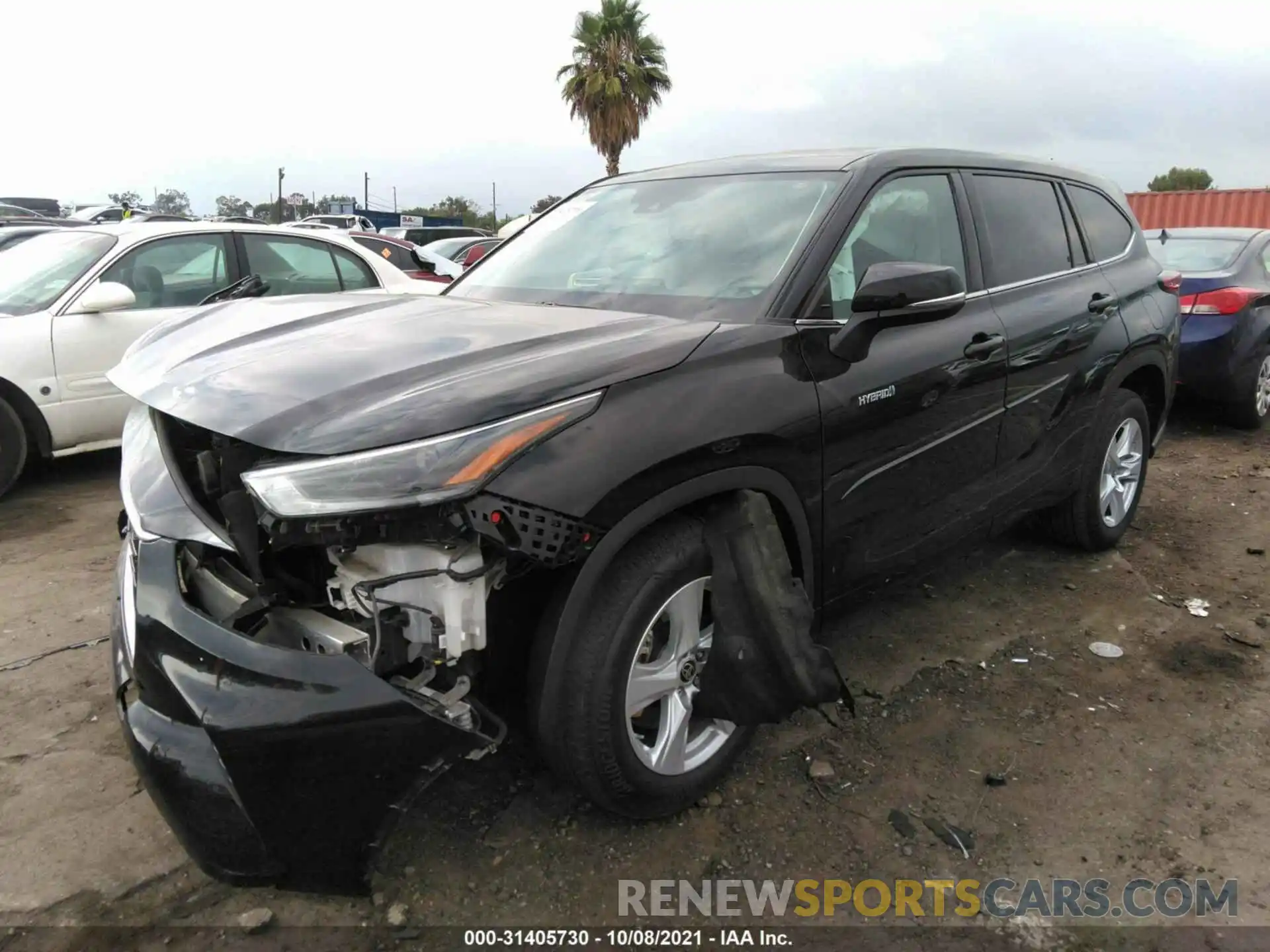 2 Photograph of a damaged car 5TDZARAH6MS505069 TOYOTA HIGHLANDER 2021