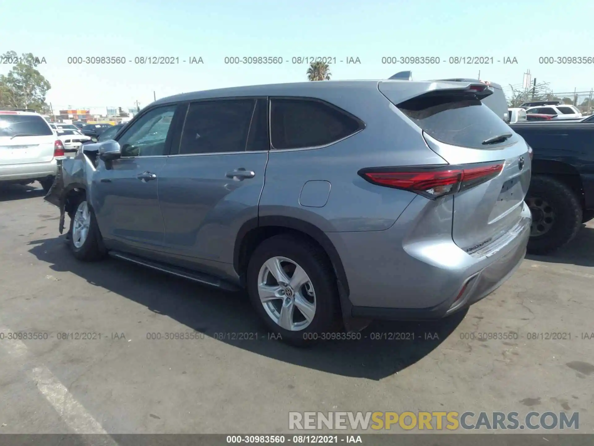 3 Photograph of a damaged car 5TDZARAH9MS008646 TOYOTA HIGHLANDER 2021