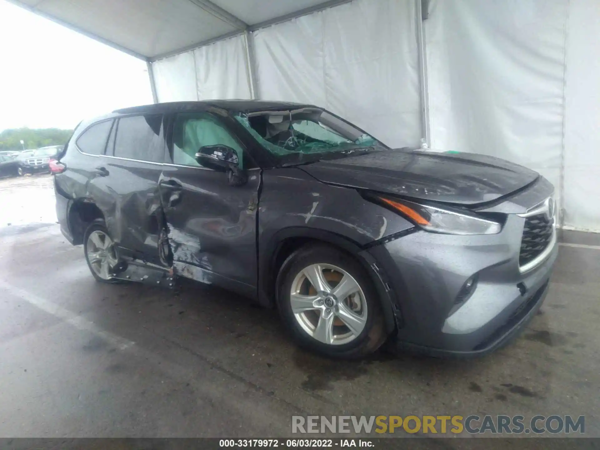 1 Photograph of a damaged car 5TDZZRAH0MS048574 TOYOTA HIGHLANDER 2021