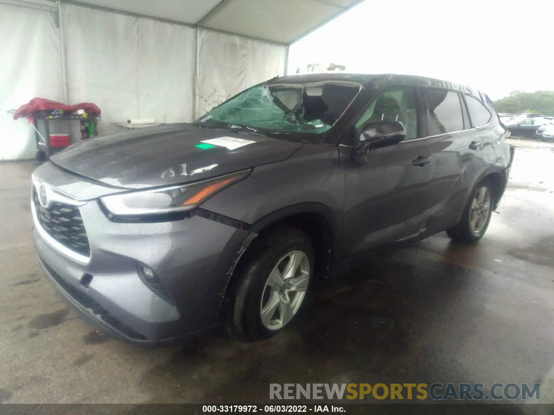 2 Photograph of a damaged car 5TDZZRAH0MS048574 TOYOTA HIGHLANDER 2021