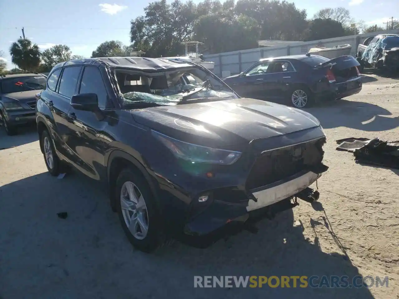 1 Photograph of a damaged car 5TDZZRAH0MS056013 TOYOTA HIGHLANDER 2021