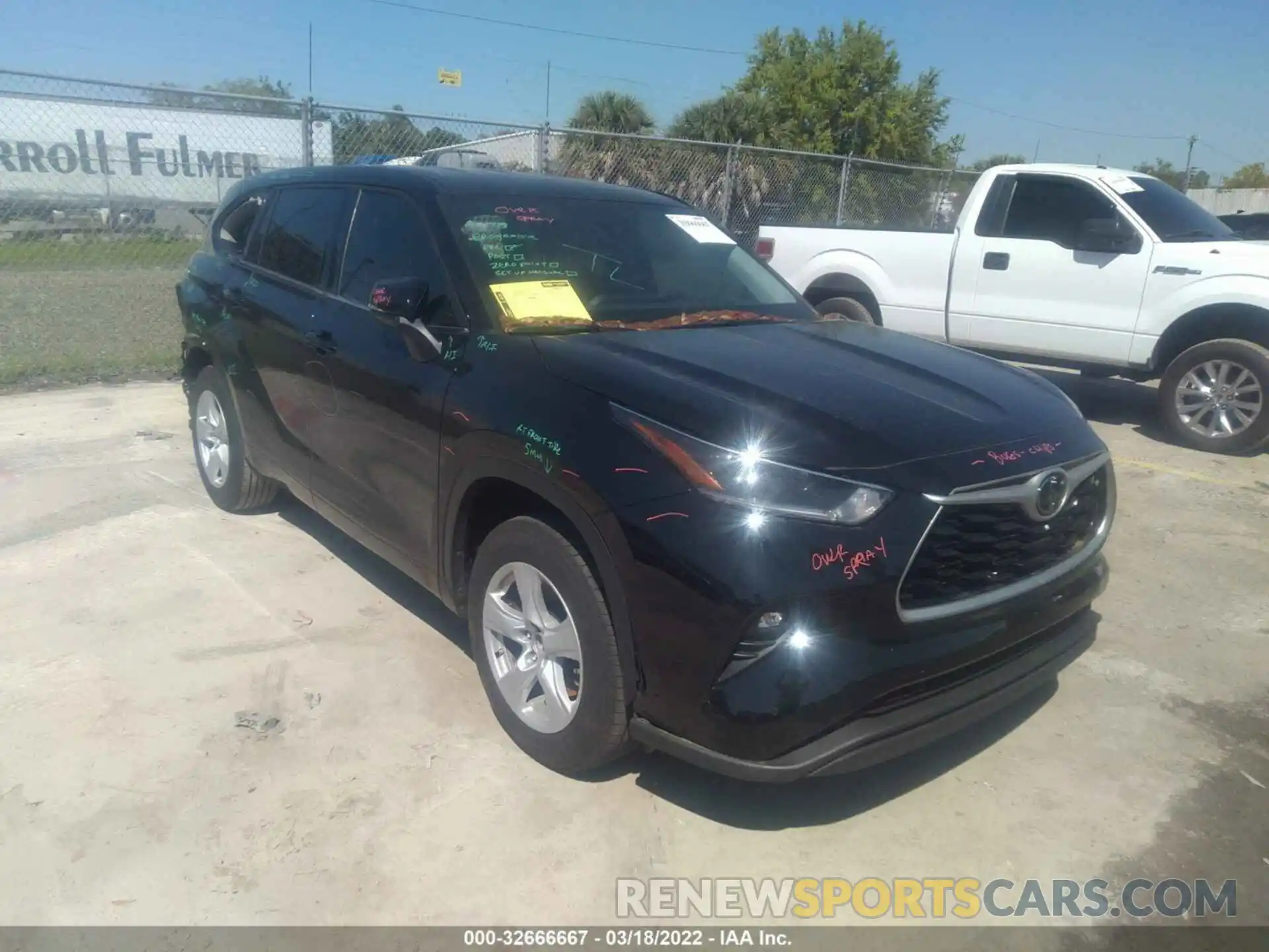 1 Photograph of a damaged car 5TDZZRAH0MS060207 TOYOTA HIGHLANDER 2021