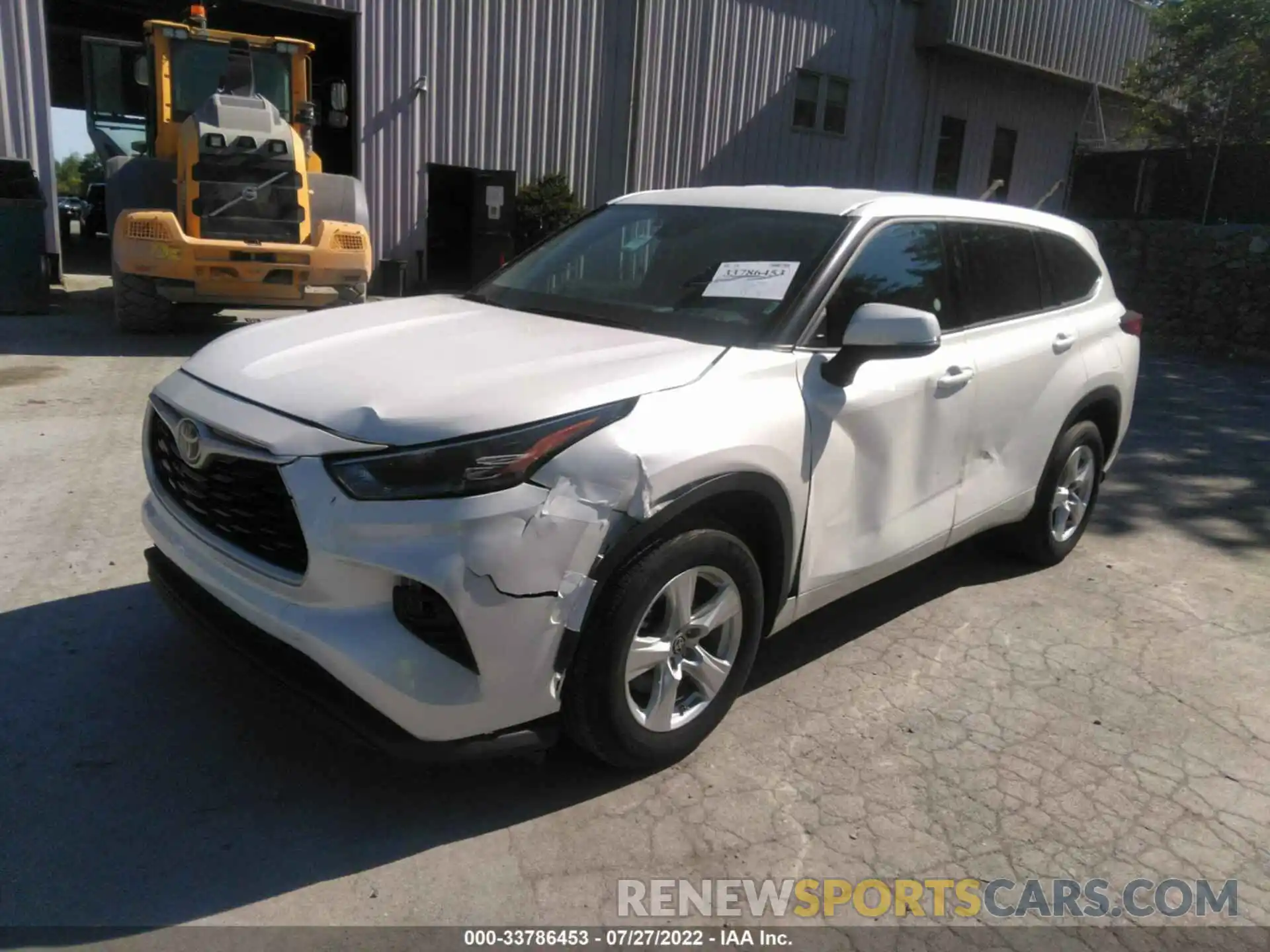 2 Photograph of a damaged car 5TDZZRAH0MS062314 TOYOTA HIGHLANDER 2021