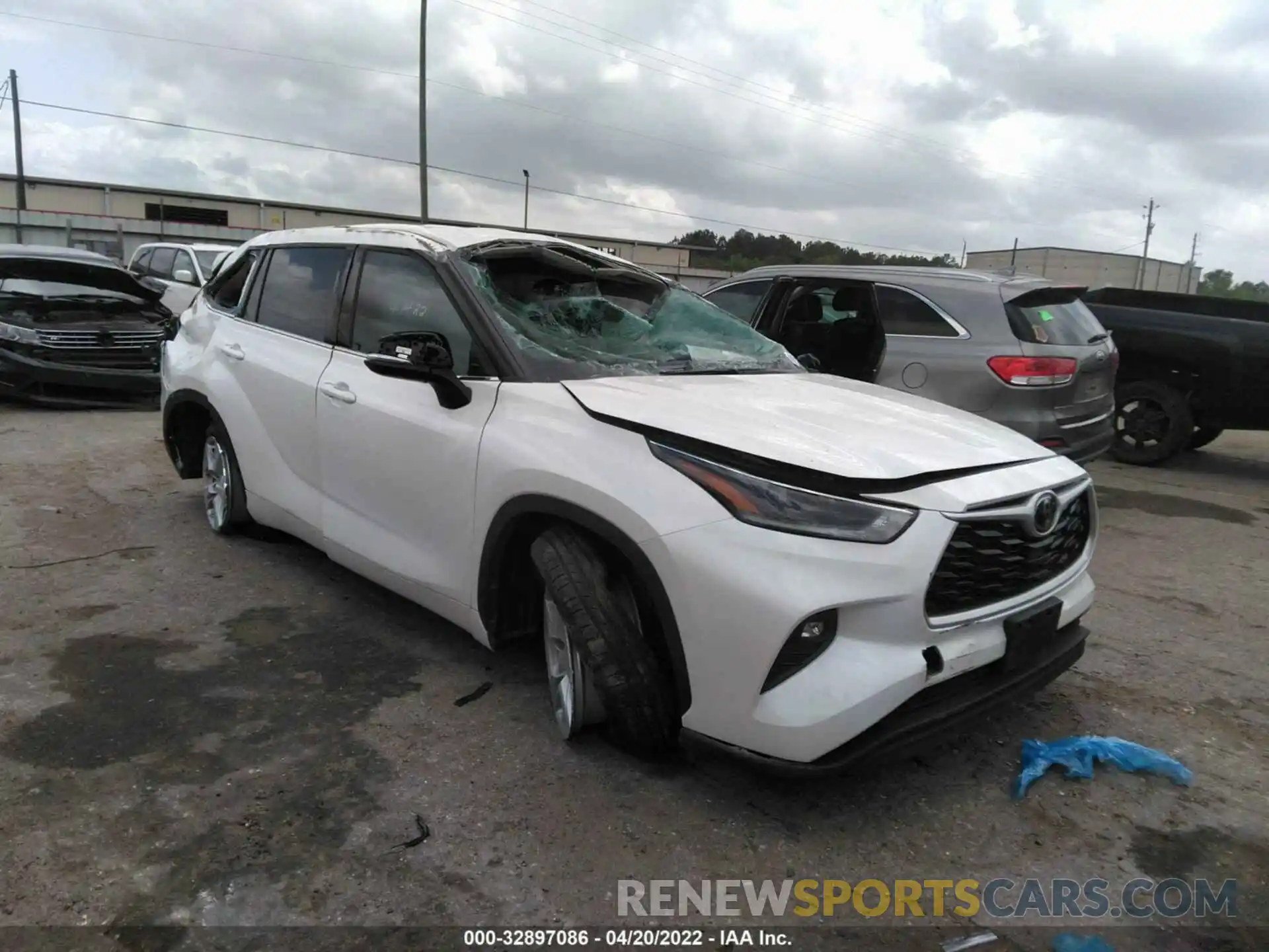 1 Photograph of a damaged car 5TDZZRAH0MS077265 TOYOTA HIGHLANDER 2021