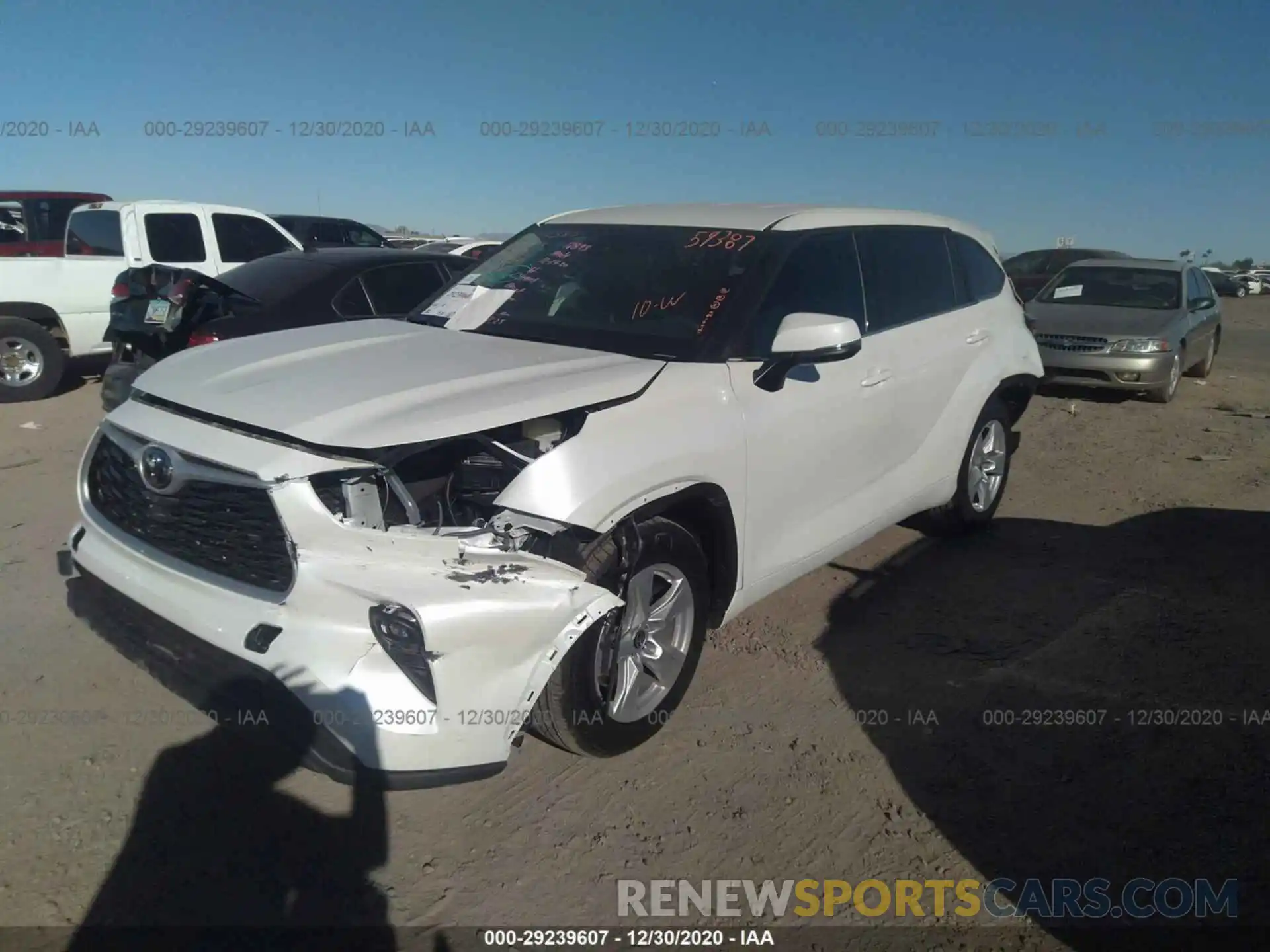 2 Photograph of a damaged car 5TDZZRAH0MS515864 TOYOTA HIGHLANDER 2021