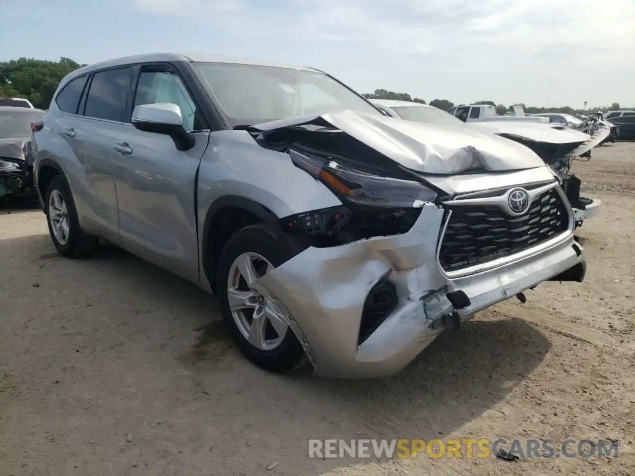 1 Photograph of a damaged car 5TDZZRAH0MS529800 TOYOTA HIGHLANDER 2021