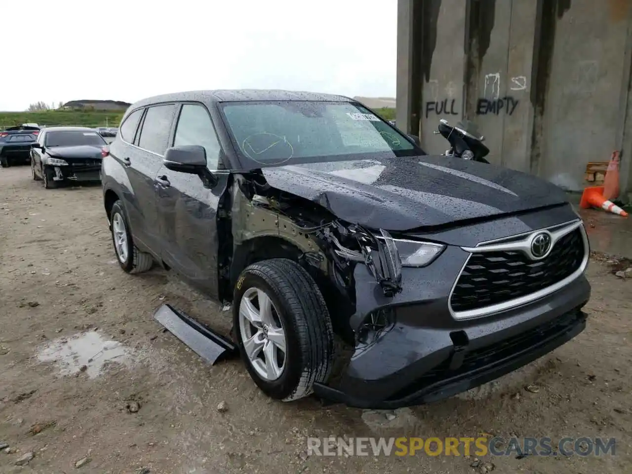 1 Photograph of a damaged car 5TDZZRAH1MS515825 TOYOTA HIGHLANDER 2021