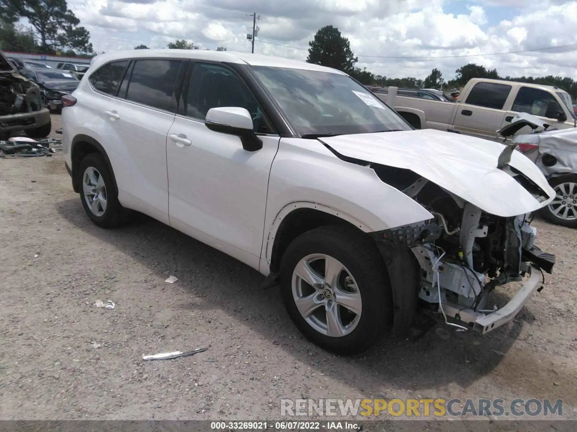 1 Photograph of a damaged car 5TDZZRAH2MS052853 TOYOTA HIGHLANDER 2021