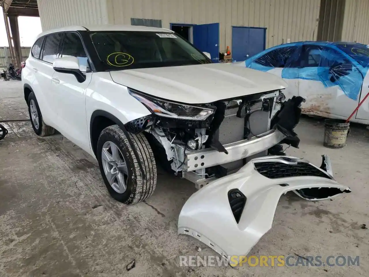 1 Photograph of a damaged car 5TDZZRAH2MS064193 TOYOTA HIGHLANDER 2021