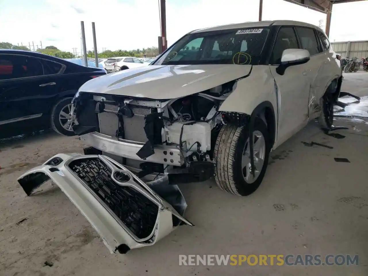 2 Photograph of a damaged car 5TDZZRAH2MS064193 TOYOTA HIGHLANDER 2021