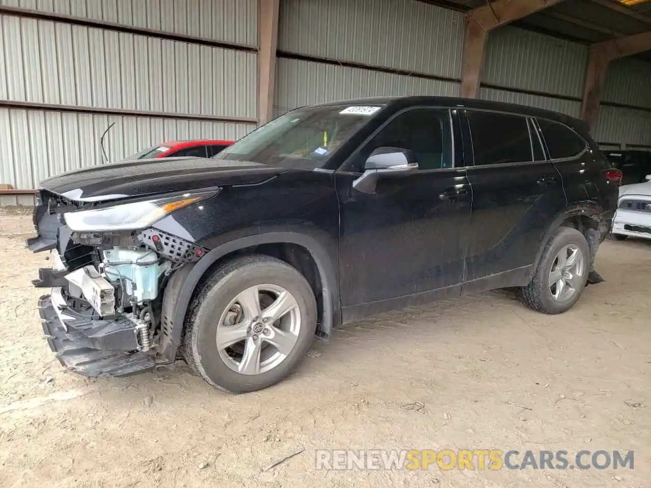 1 Photograph of a damaged car 5TDZZRAH2MS074464 TOYOTA HIGHLANDER 2021