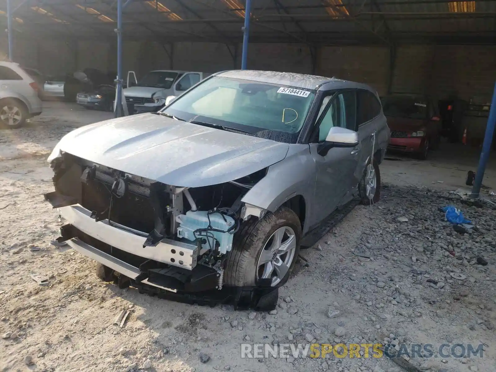 2 Photograph of a damaged car 5TDZZRAH3MS051565 TOYOTA HIGHLANDER 2021