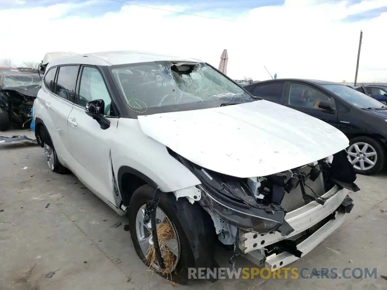 1 Photograph of a damaged car 5TDZZRAH3MS065711 TOYOTA HIGHLANDER 2021