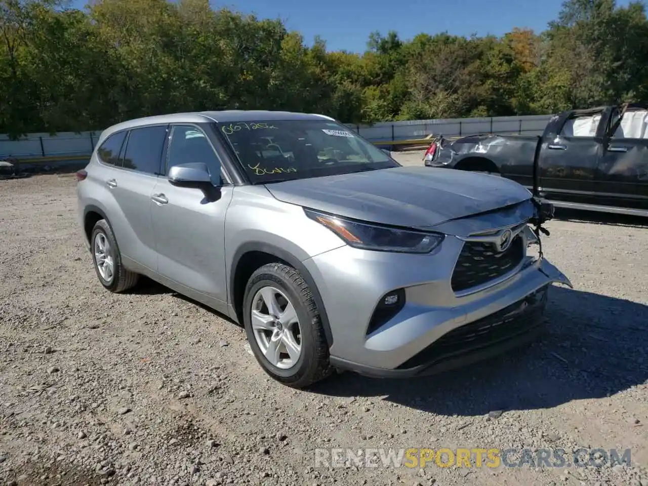 1 Photograph of a damaged car 5TDZZRAH3MS067202 TOYOTA HIGHLANDER 2021